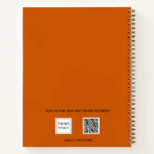 Carnet Photo brûlé orange nom monogramme (Dos)