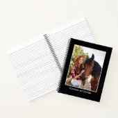 Carnet Photo Cheval personnalisé noir (Intérieur)