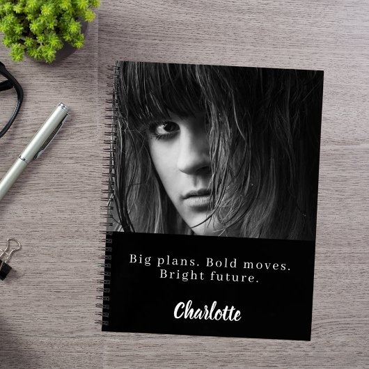 Carnet Photo citation noir blanc jeune professionnel