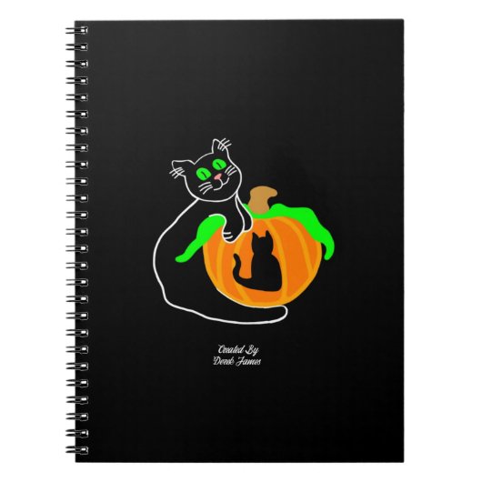 Carnet photo Citrouille de chat noir (Devant)