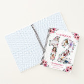 Carnet Photo Collage 12e anniversaire fille rose Fleur bl (Intérieur)