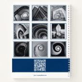 Carnet Photo Collage Bleu Blanc Petite entreprise (Dos)