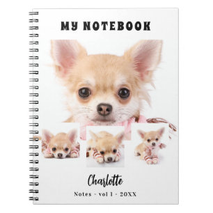 Carnet Photo collage chien animal fille blanche