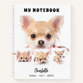 Carnet Photo collage chien animal fille blanche (Devant)