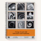 Carnet Photo Collage Grey Orange Petite entreprise (Devant)