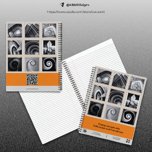 Carnet Photo Collage Grey Orange Petite entreprise