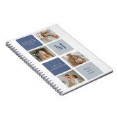 Carnet Photo Collage moderne & Bleu Happy Fête des pères (Côté Droit)