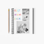 Carnet Photo Collage moderne et coloré Meilleur cadeau de<br><div class="desc">Un collage photo moderne et le cadeau coloré "Best Mom Ever" est un cadeau réfléchi et personnalisé pour toute mère. La photo de collage est une collection de différentes images qui ont été arrangées avec art pour former une composition cohésive et visuellement attrayante. Ces photos peuvent présenter des souvenirs chéris,...</div>