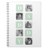 Carnet Photo Collage moderne Mint & Happy FathersDay Cade (Devant)