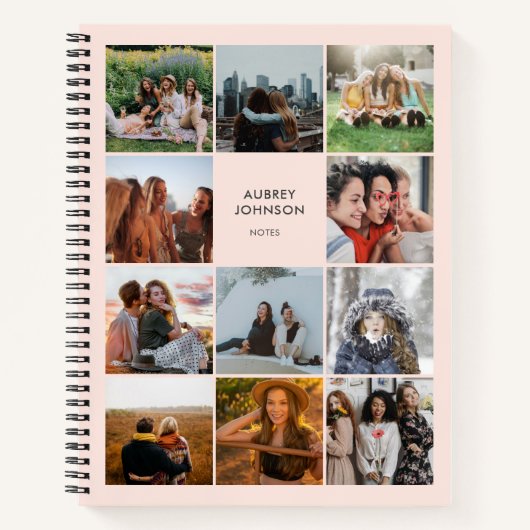 Carnet Photo Collage Simple Notebook Moderne (Devant)