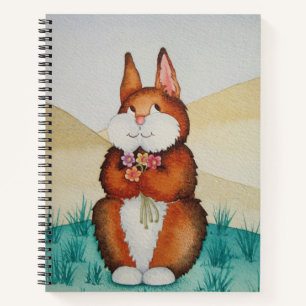 Carnet photo colorée de lapin brun mignon lapin