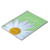 Carnet photo Daisy Green White Script Spiral (Côté gauche)