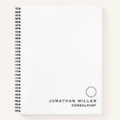 Carnet Photo de bio professionnelle blanche simple (Devant)