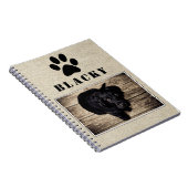 Carnet Photo de Chien Puppy Paw et nom rustique (Côté Droit)