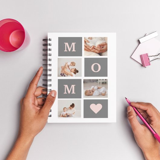 Carnet Photo de collection moderne Best Mom Pink & Grey C