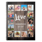 Carnet Photo de Custom Collage Rustic Farmhouse Love Fami (Devant)