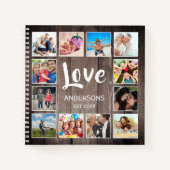 Carnet Photo de Custom Collage Rustic Farmhouse Love Fami (Devant)