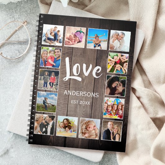 Carnet Photo de Custom Collage Rustic Farmhouse Love Fami