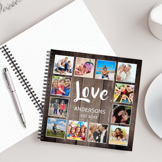Carnet Photo de Custom Collage Rustic Farmhouse Love Fami