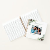 Carnet Photo de famille de Noël blanc nom de pin cône (Intérieur)