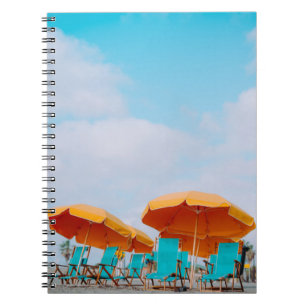 Carnet Photo de fermeture de chaises longues et parasol d