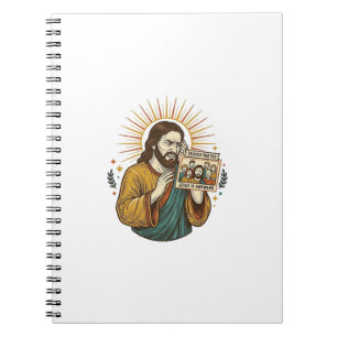 Carnet Photo de groupe marquée Jésus yeux fermés peu flat