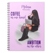 Carnet photo de la fille motivationnelle Boss rose (Devant)