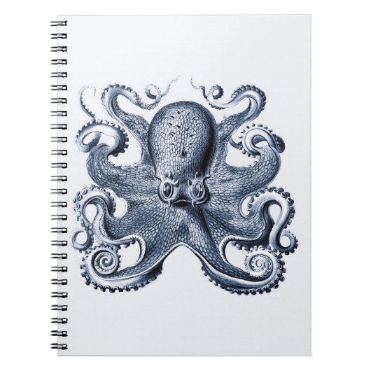 Carnet Photo de la marine Blue Octopus par Ernst Haeckel (Devant)