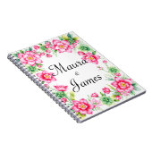 Carnet photo de la spirale de fleurs roses (Côté Droit)
