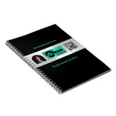 Carnet Photo de luxe Turquoise & Clé QR Immobilier (Côté Droit)