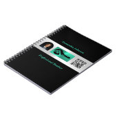 Carnet Photo de luxe Turquoise & Clé QR Immobilier (Côté gauche)