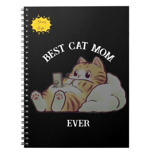 Carnet Photo de maman de chat mignon (Devant)