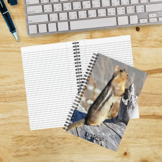 Carnet Photo de nature d'écureuil terrestre à manteau dor