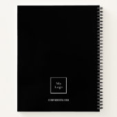 Carnet Photo de nom d'initiales noir blanc affaires (Dos)