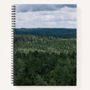 Carnet Photo de paysage de forêt nordique verte
