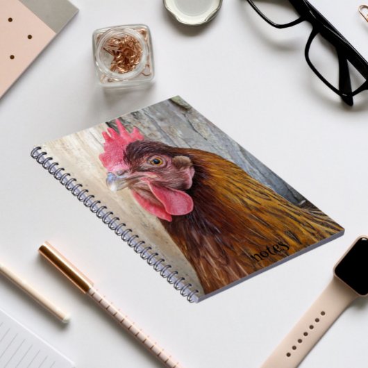 Carnet Photo de poule rouge