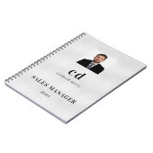 Carnet Photo de présentation avec initiales du nom en arg (Côté gauche)