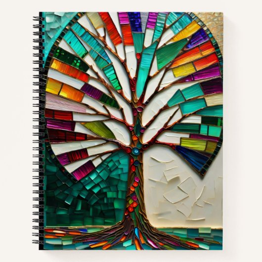 Carnet photo d'un arbre en vitrail (Devant)