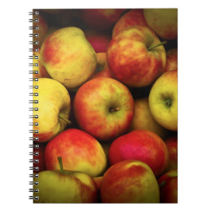 Carnet Photo d'un boisseau de pommes jaunes et rouges