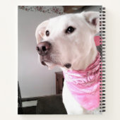 Carnet Photo d'un mignon chiot blanc portant une écharpe  (Dos)