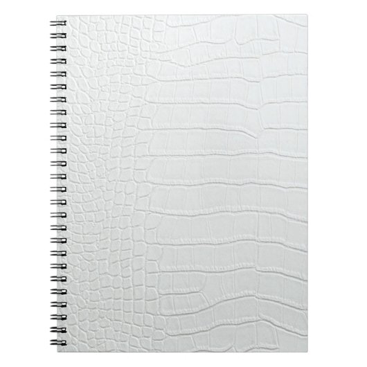 Carnet photo en crocodile blanc (Devant)