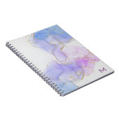 Carnet photo en encre d'alcool rose, violet, bleu (Côté Droit)