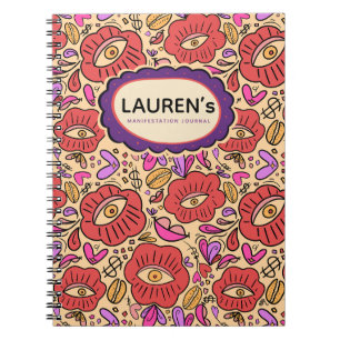 Carnet photo en spirale à motif floral Lucky Eye