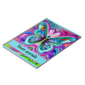 Carnet photo en spirale à papillon bleu et violet (Côté gauche)