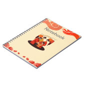 Carnet photo en spirale chinois rouge et beige (Côté gauche)