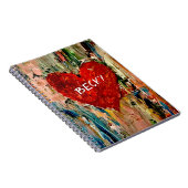 Carnet photo en spirale d'art cardiaque peint (Côté Droit)