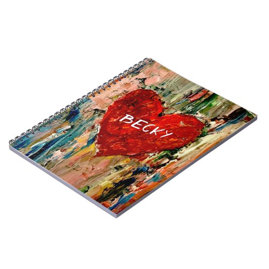 Carnet photo en spirale d'art cardiaque peint (Côté gauche)