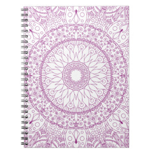 Carnet photo en spirale de Mandala violet