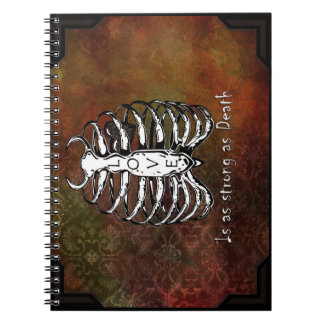 Carnet photo en spirale - Grunge en cage illustrat