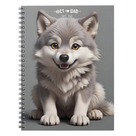 Carnet photo en spirale imprimé Husky (Devant)